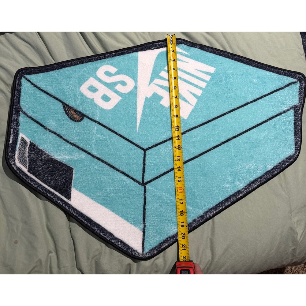 Nike SB Tiffany Blue Shoebox Rug Custom Sneakerhead Floor Mat Turquoise Black